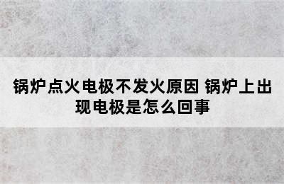 锅炉点火电极不发火原因 锅炉上出现电极是怎么回事